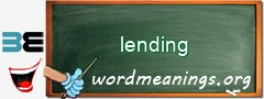 WordMeaning blackboard for lending